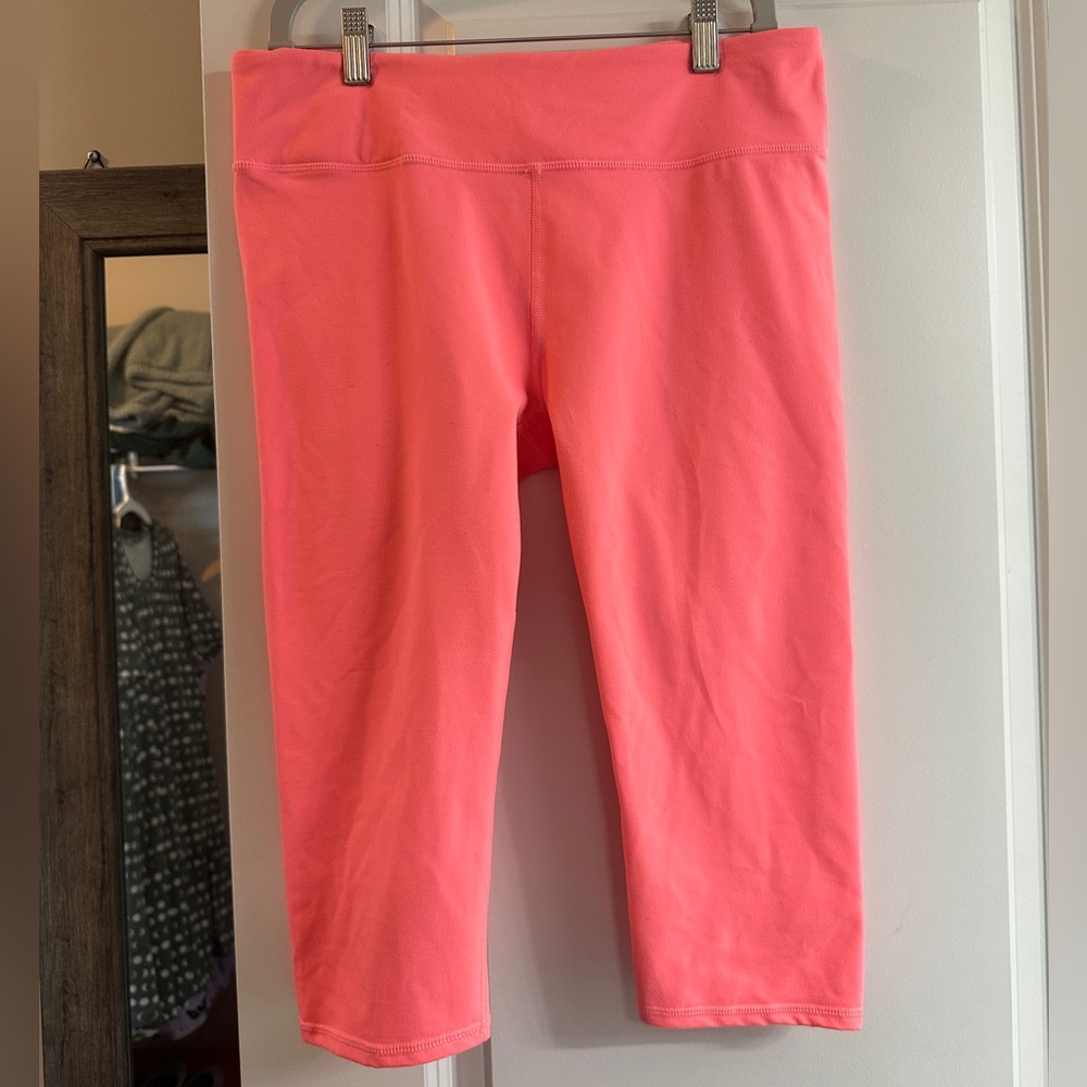 Bright Pink Fabletics Cropped Half Length Leggings